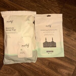 Motif Breastmilk Storage Bags & Hands-Free Pumping Bra - Mint Accent